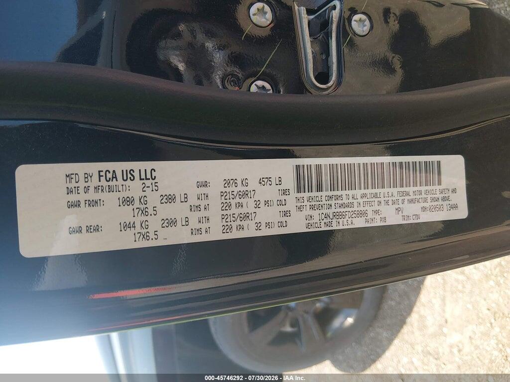1C4NJRBB6FD258806 2015 JEEP PATRIOT photo no. 9