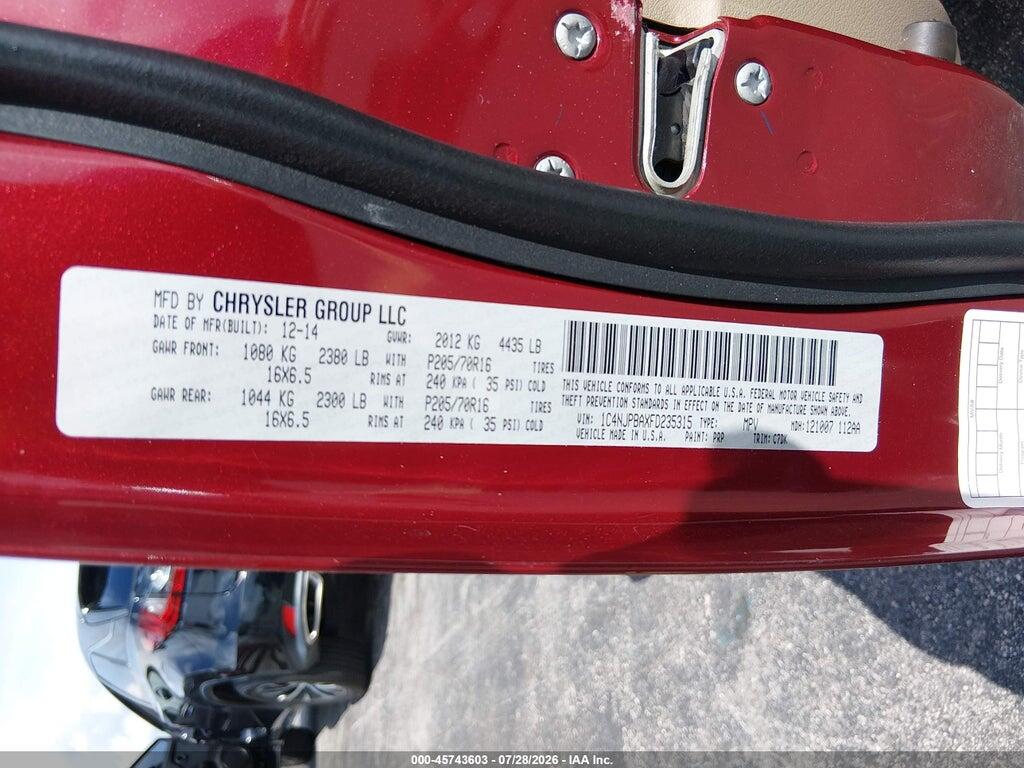 1C4NJPBAXFD235315 2015 JEEP PATRIOT photo no. 9