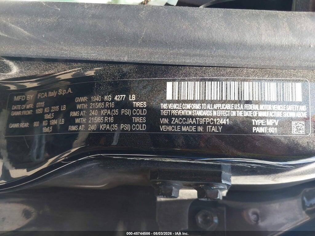 ZACCJAAT9FPC12441 2015 JEEP RENEGADE photo no. 9