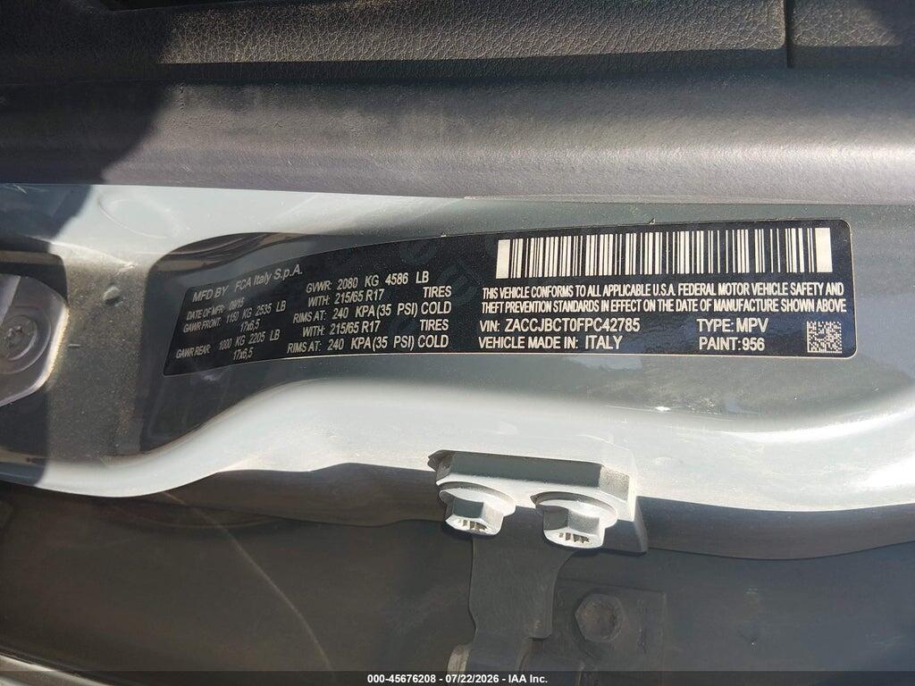 ZACCJBCT0FPC42785 2015 JEEP RENEGADE photo no. 9