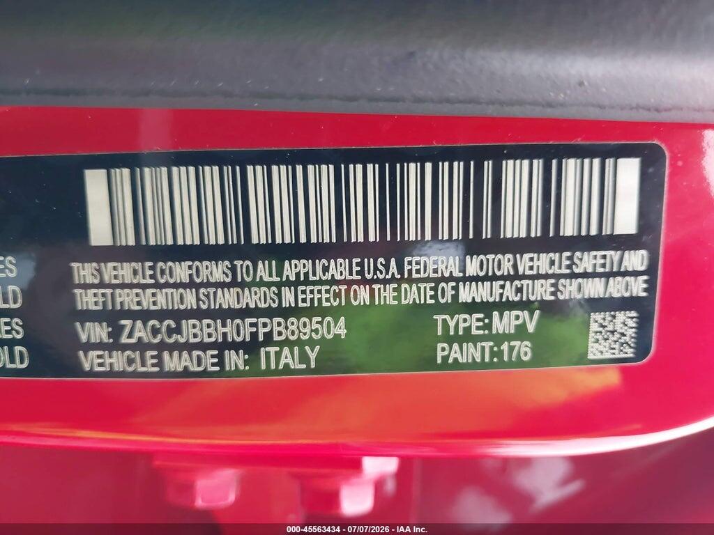 ZACCJBBH0FPB89504 2015 JEEP RENEGADE photo no. 9