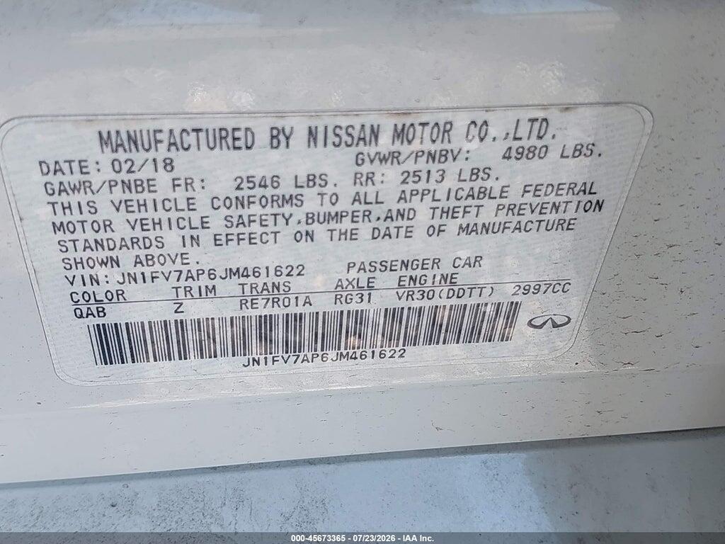 JN1FV7AP6JM461622 2018 INFINITI Q50 photo no. 9