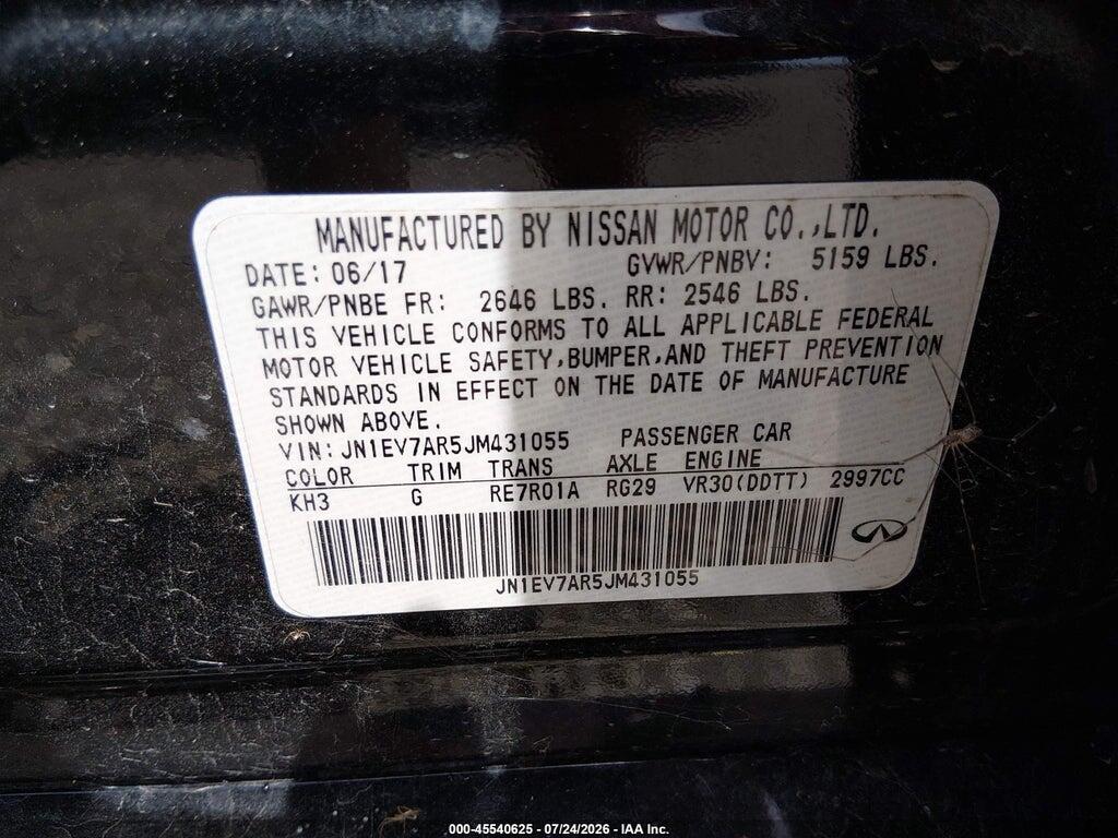 JN1EV7AR5JM431055 2018 INFINITI Q50 photo no. 9