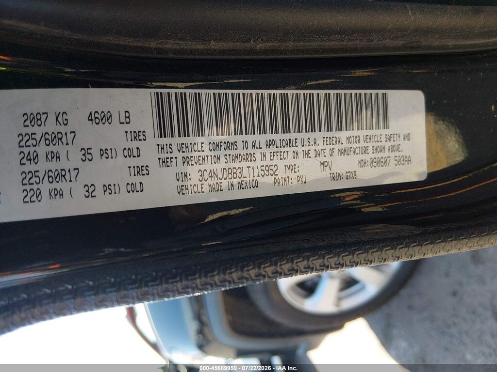 3C4NJDBB3LT115952 2020 JEEP COMPASS photo no. 9