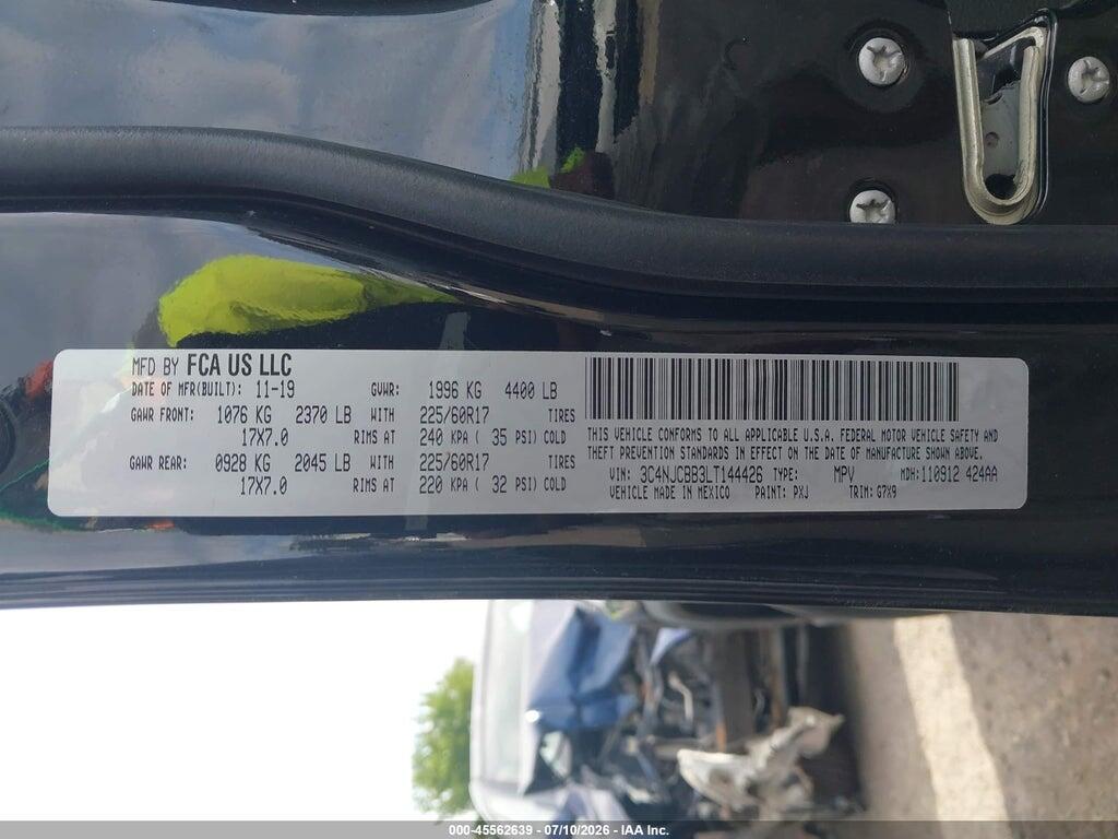 3C4NJCBB3LT144426 2020 JEEP COMPASS photo no. 9