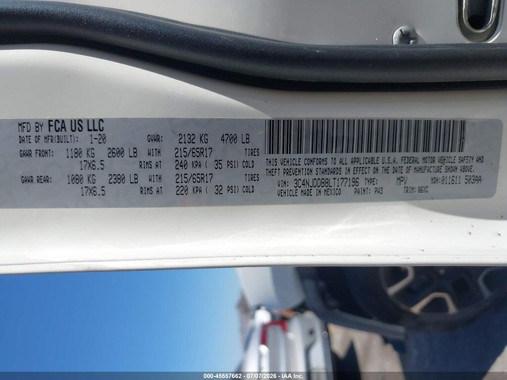 3C4NJDDB8LT177196 2020 JEEP COMPASS photo no. 9