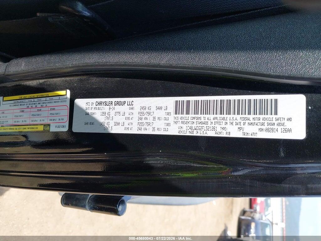 1C4BJWDG2FL521261 2015 JEEP WRANGLER UNLIMITED photo no. 9