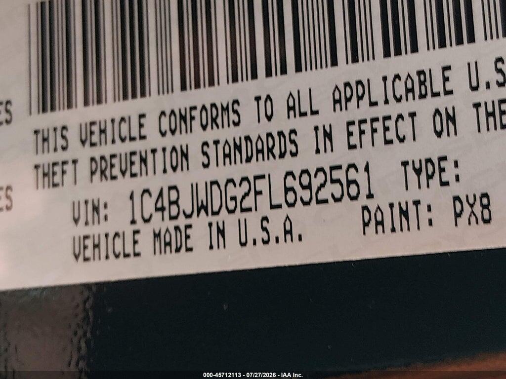 1C4BJWDG2FL692561 2015 JEEP WRANGLER UNLIMITED photo no. 9