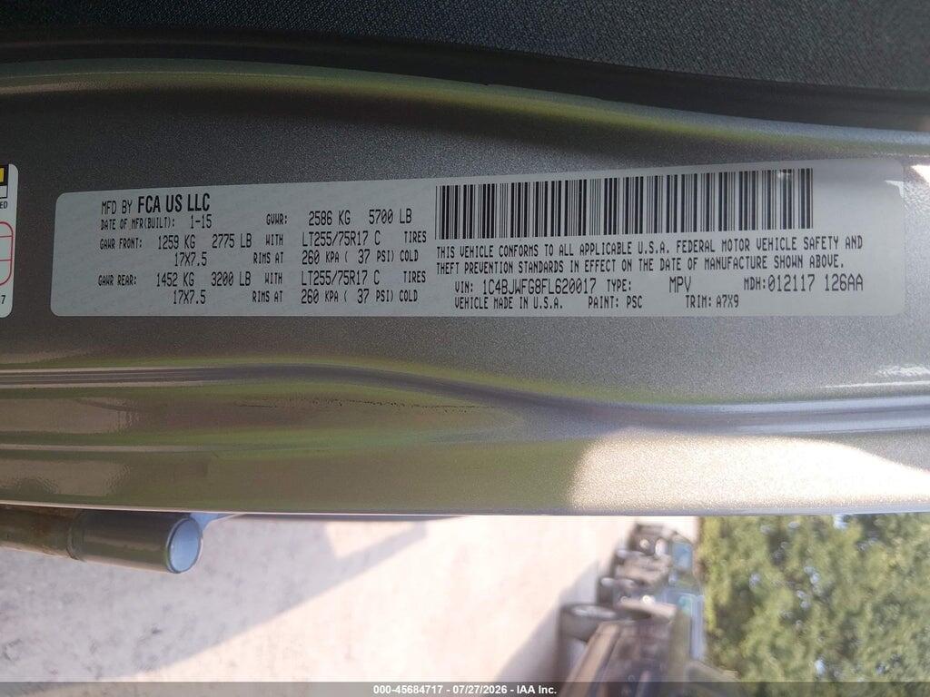 1C4BJWFG8FL620017 2015 JEEP WRANGLER UNLIMITED photo no. 9