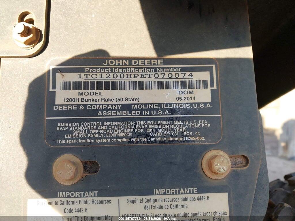 1TC1200HPET070074 2015 JOHN DEERE OTHER photo no. 9