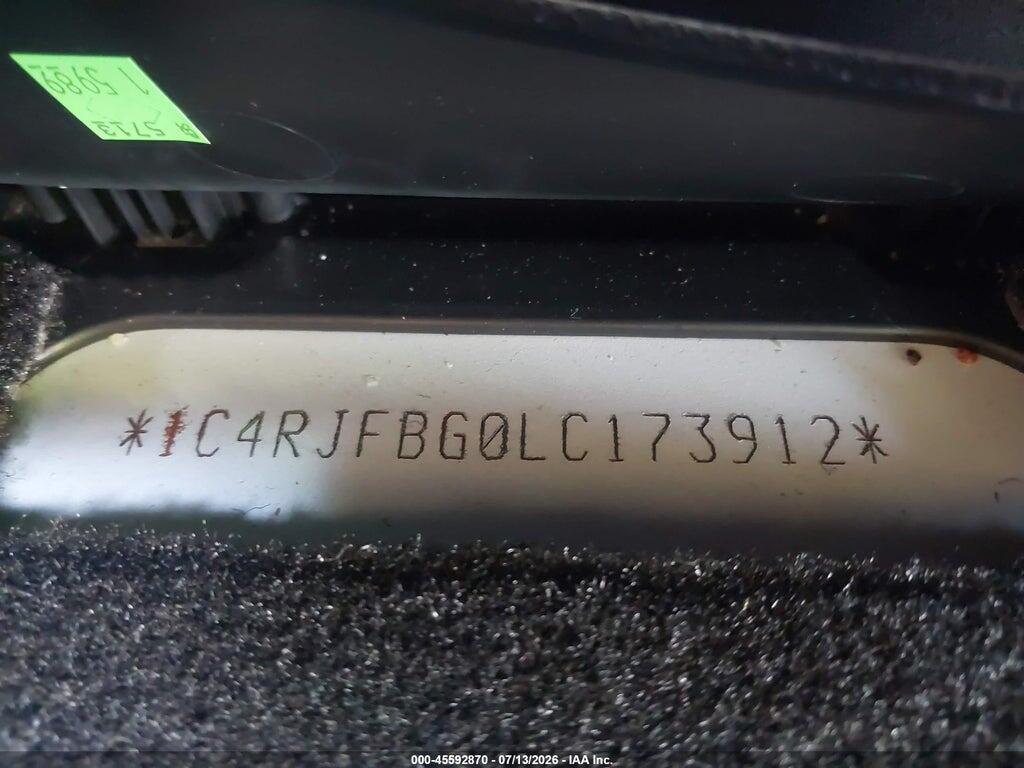 1C4RJFBG0LC173912 2020 JEEP GRAND CHEROKEE photo no. 9