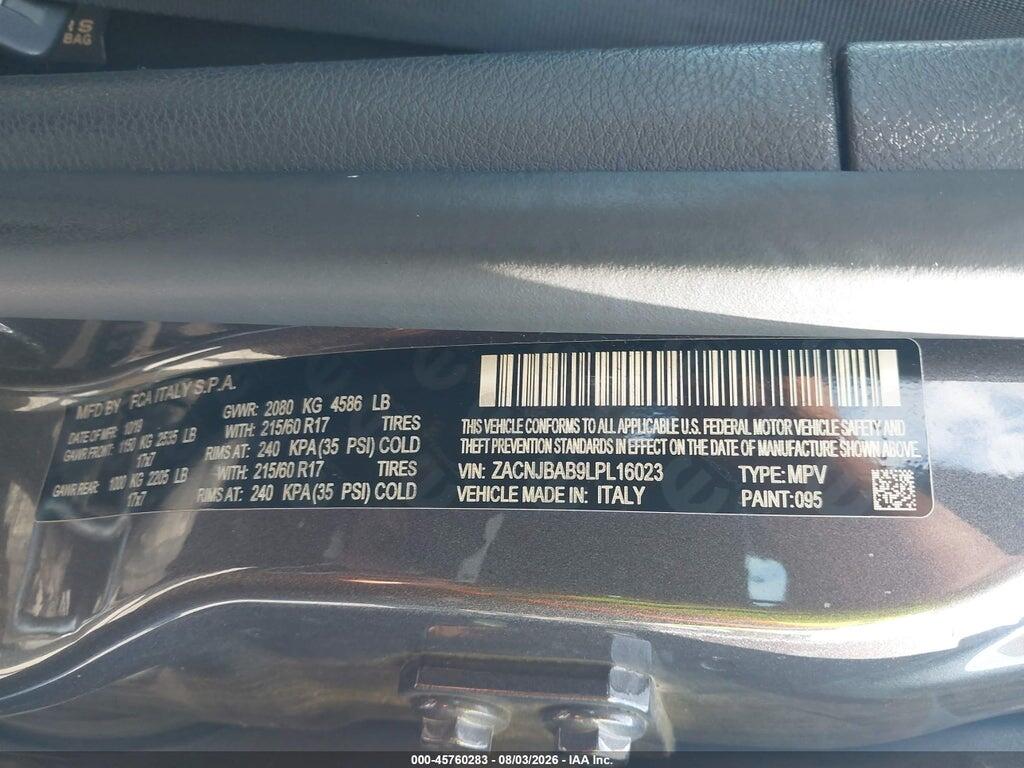 ZACNJBAB9LPL16023 2020 JEEP RENEGADE photo no. 9
