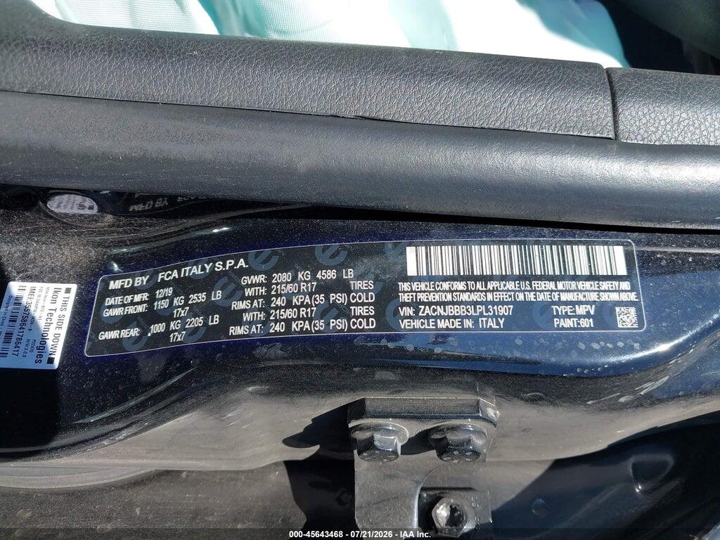 ZACNJBBB3LPL31907 2020 JEEP RENEGADE photo no. 9