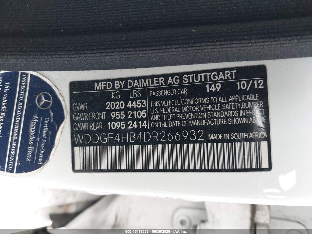 WDDGF4HB4DR266932 2013 MERCEDES-BENZ C 250 photo no. 9