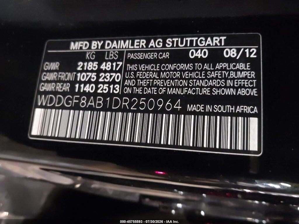 WDDGF8AB1DR250964 2013 MERCEDES-BENZ C 300 photo no. 9