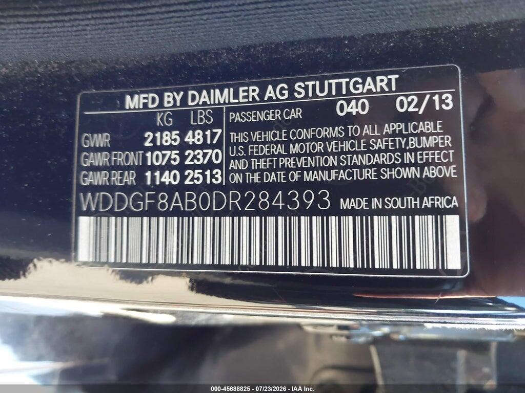 WDDGF8AB0DR284393 2013 MERCEDES-BENZ C 300 photo no. 9