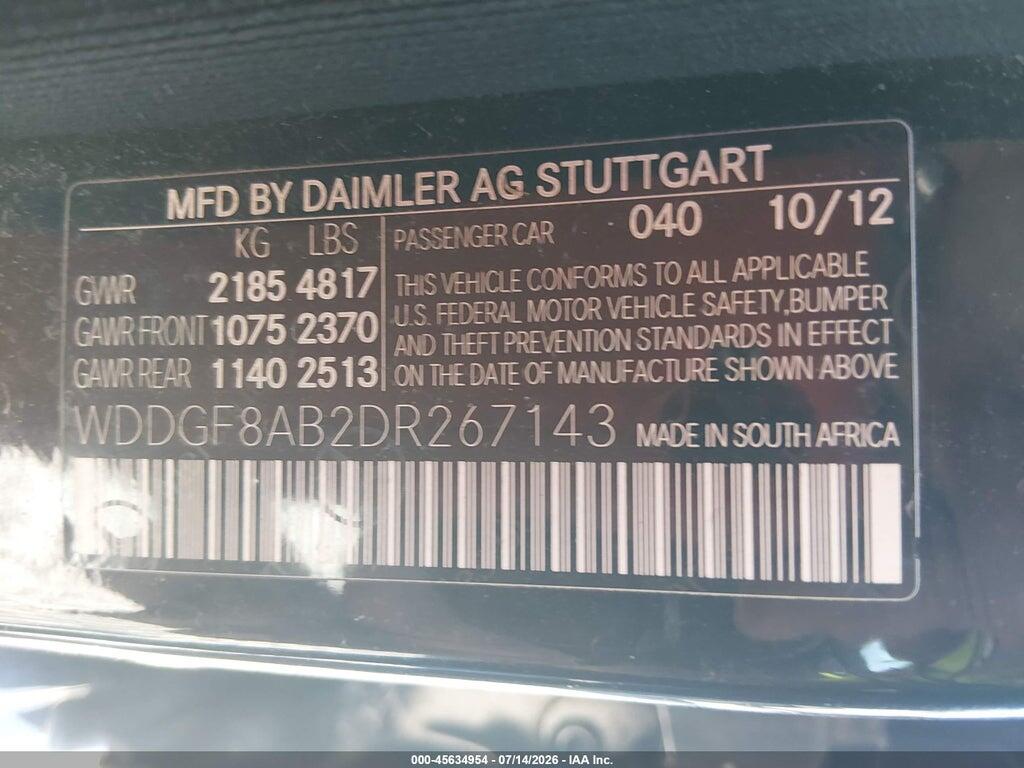WDDGF8AB2DR267143 2013 MERCEDES-BENZ C 300 photo no. 9