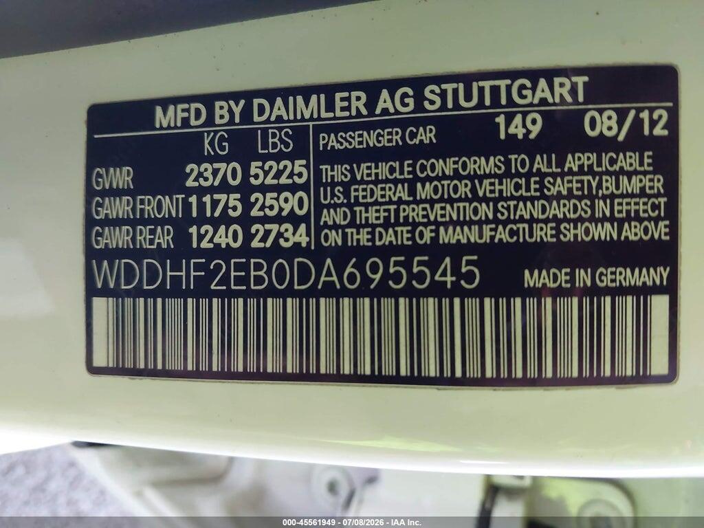 WDDHF2EB0DA695545 2013 MERCEDES-BENZ E 350 BLUETEC photo no. 9