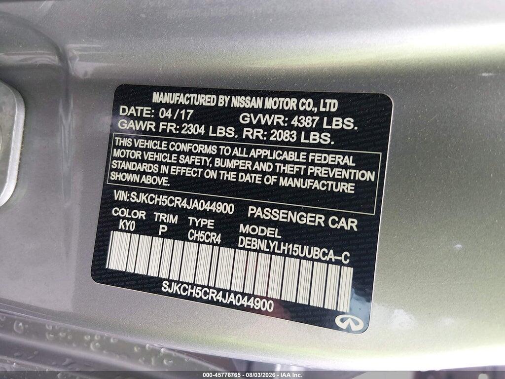 SJKCH5CR4JA044900 2018 INFINITI QX30 photo no. 9