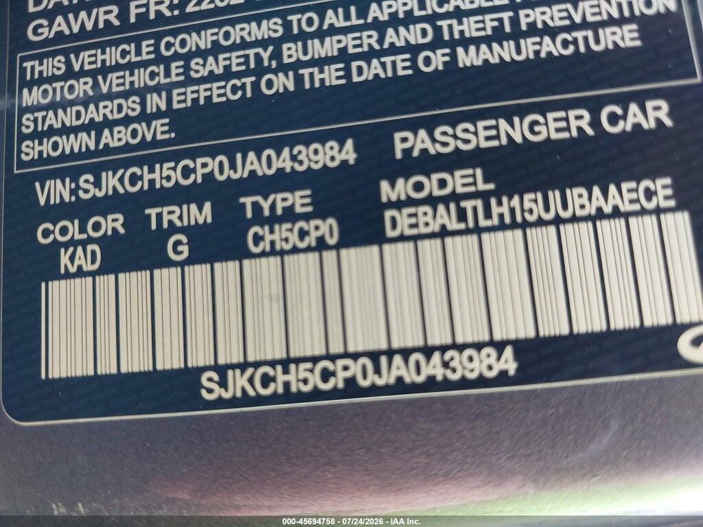 SJKCH5CP0JA043984 2018 INFINITI QX30 photo no. 9
