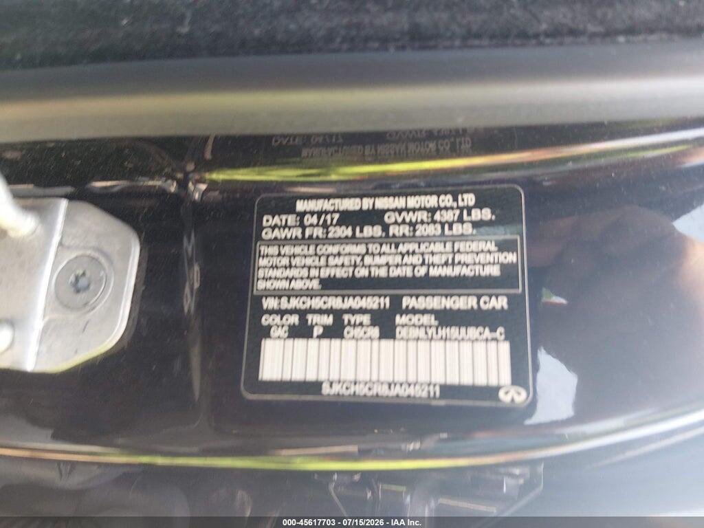 SJKCH5CR8JA045211 2018 INFINITI QX30 photo no. 9
