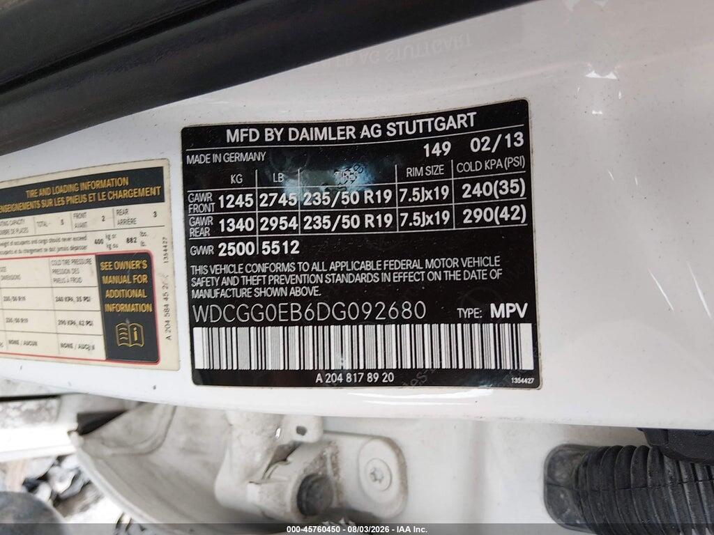 WDCGG0EB6DG092680 2013 MERCEDES-BENZ GLK 250 BLUETEC photo no. 9