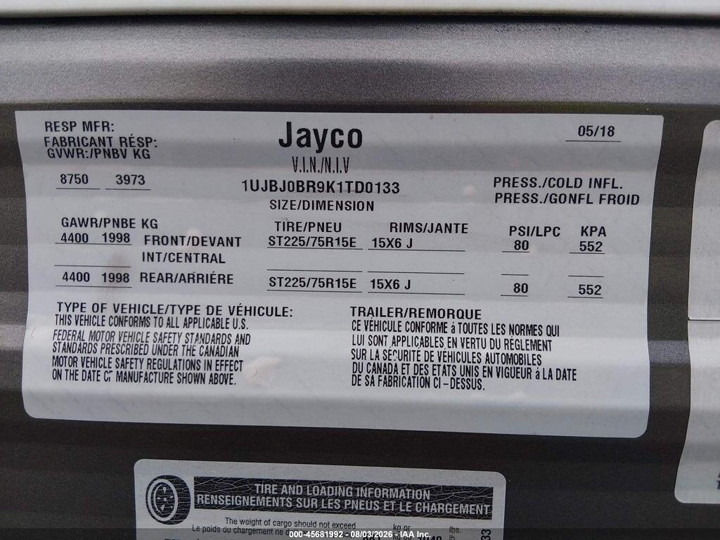 1UJBJ0BR9K1TD0133 2019 JAYCO JAY FLIGHT M-28 BHS photo no. 9