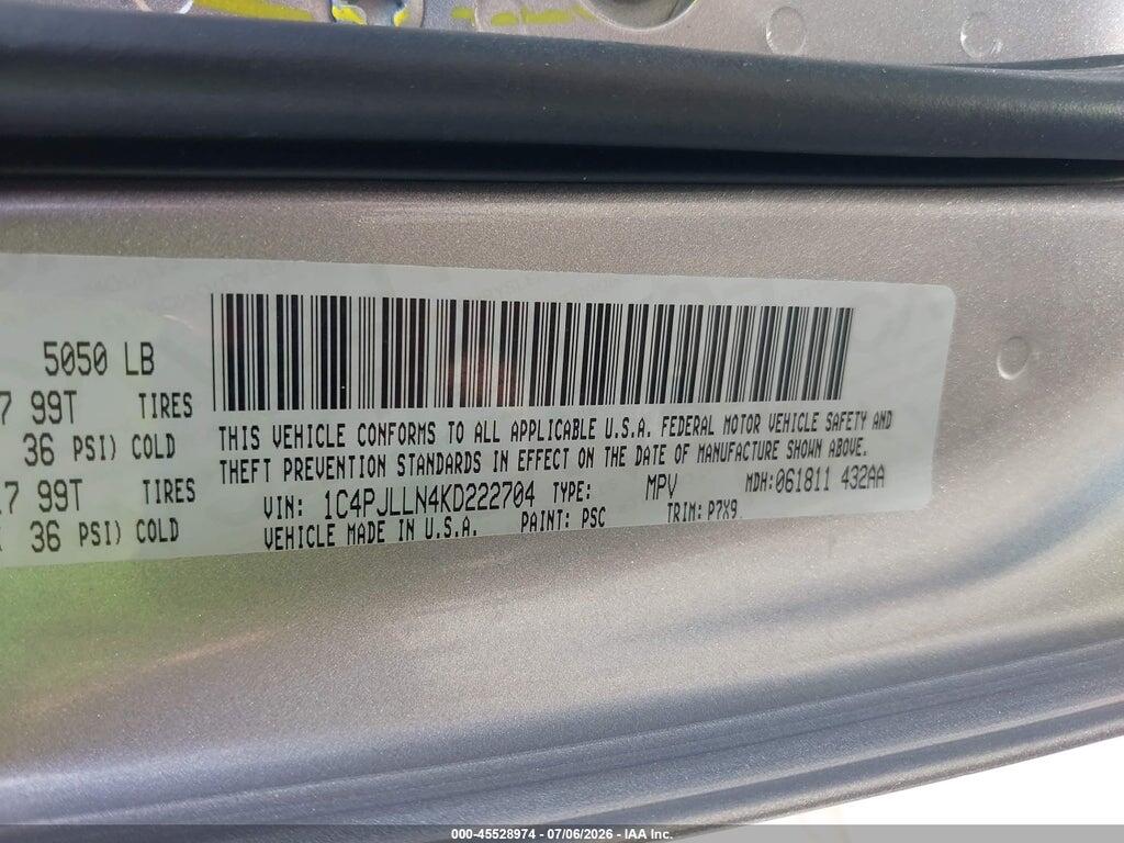 1C4PJLLN4KD222704 2019 JEEP CHEROKEE photo no. 9