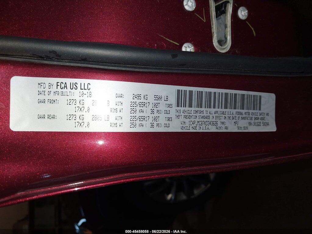 1C4PJMCB7KD343626 2019 JEEP CHEROKEE photo no. 9