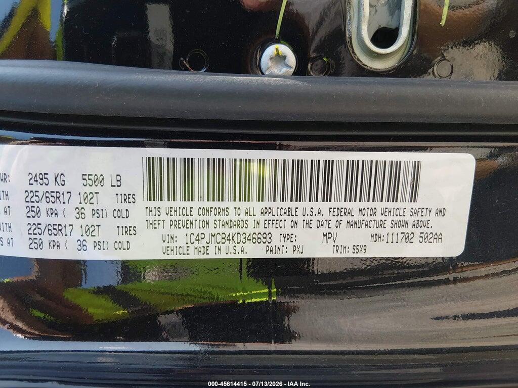 1C4PJMCB4KD346693 2019 JEEP CHEROKEE photo no. 9