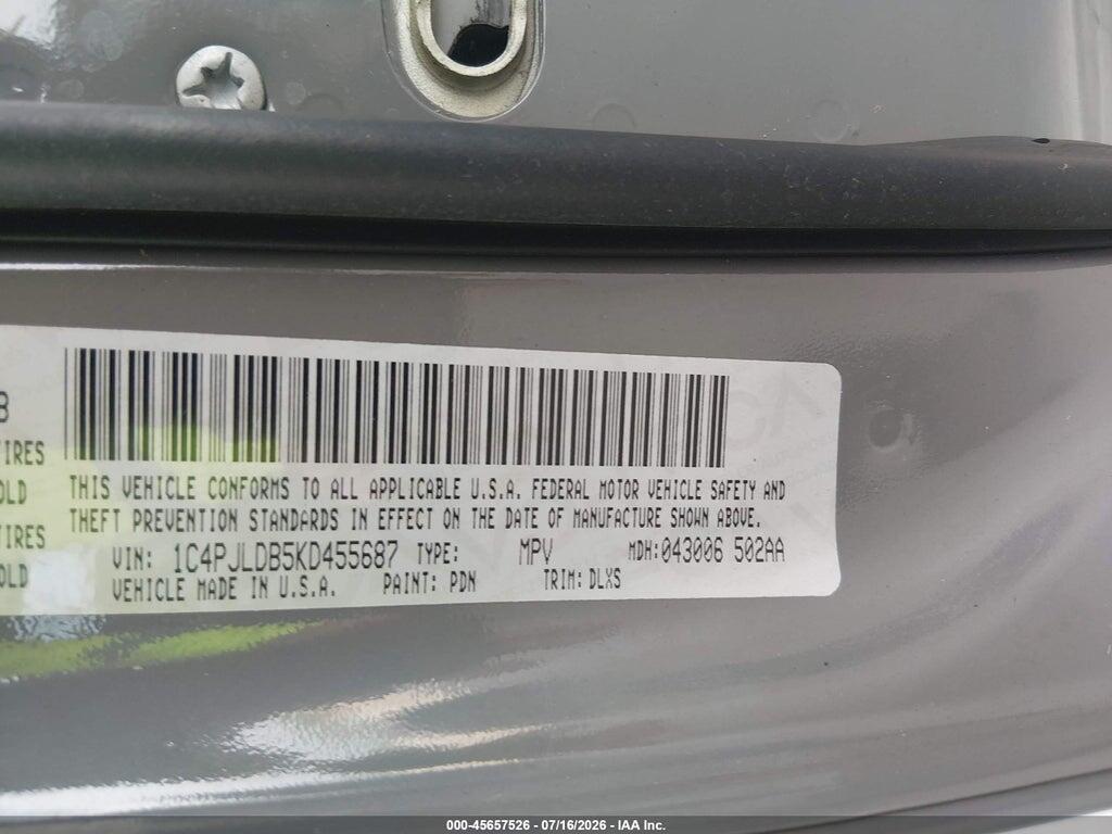 1C4PJLDB5KD455687 2019 JEEP CHEROKEE photo no. 9