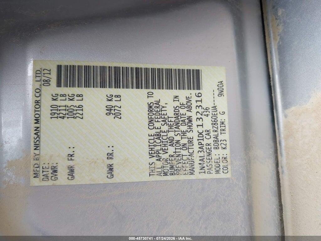 1N4AL3AP1DC132316 2013 NISSAN ALTIMA photo no. 9