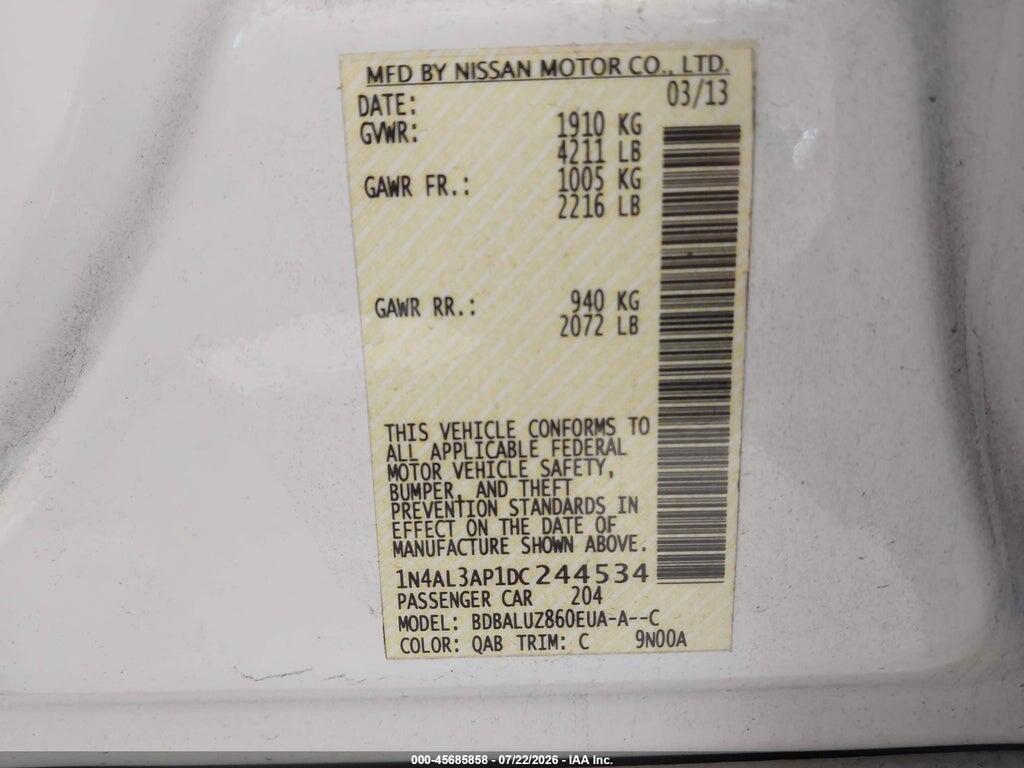 1N4AL3AP1DC244534 2013 NISSAN ALTIMA photo no. 9