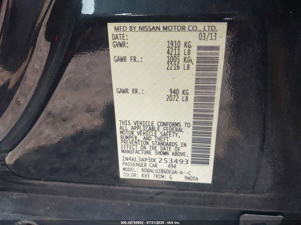 1N4AL3AP3DC253493 2013 NISSAN ALTIMA photo no. 9