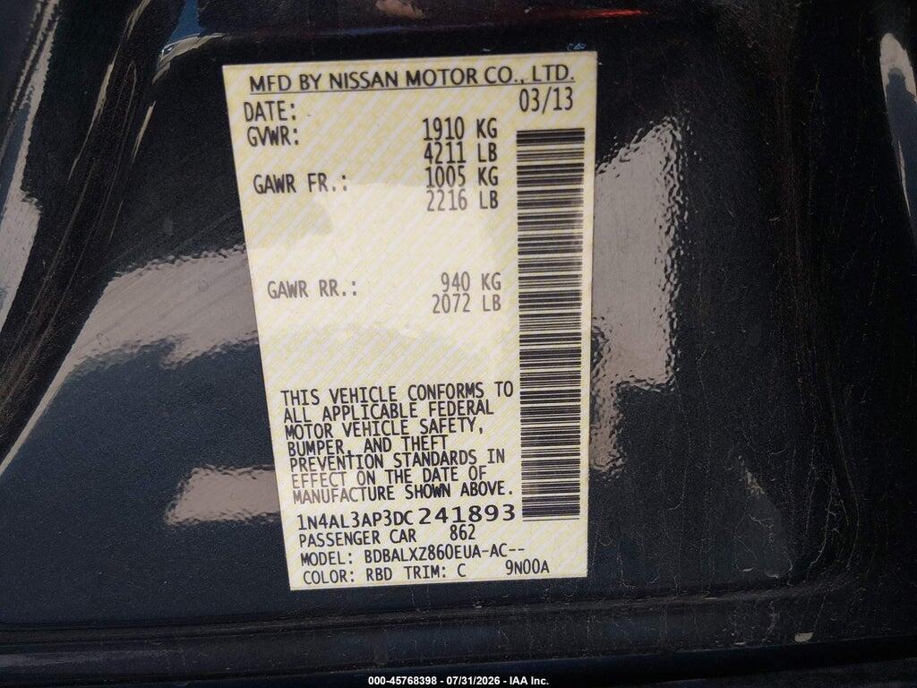 1N4AL3AP3DC241893 2013 NISSAN ALTIMA photo no. 9