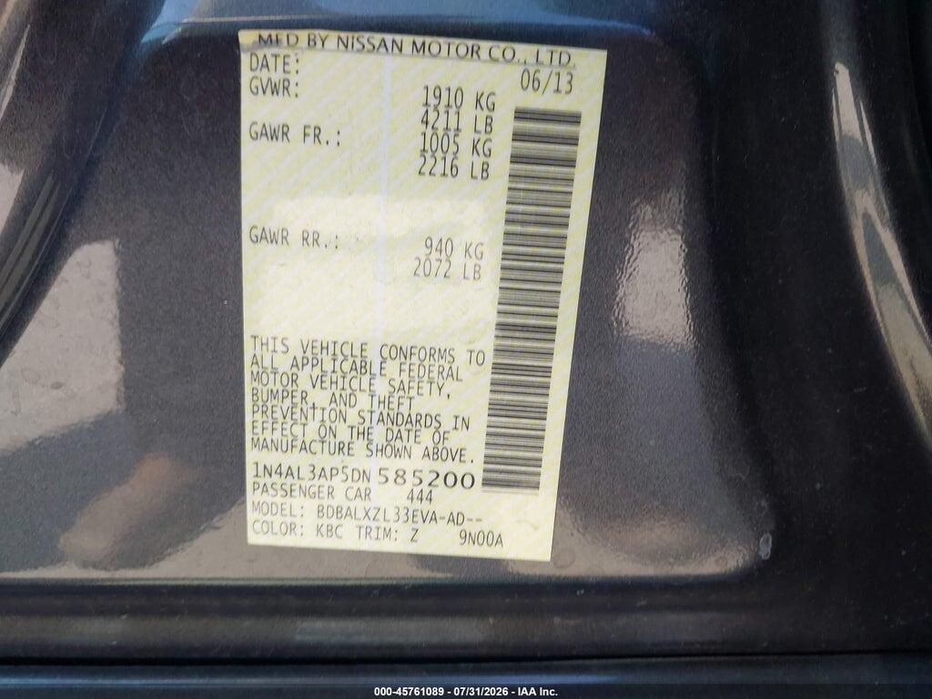 1N4AL3AP5DN585200 2013 NISSAN ALTIMA photo no. 9