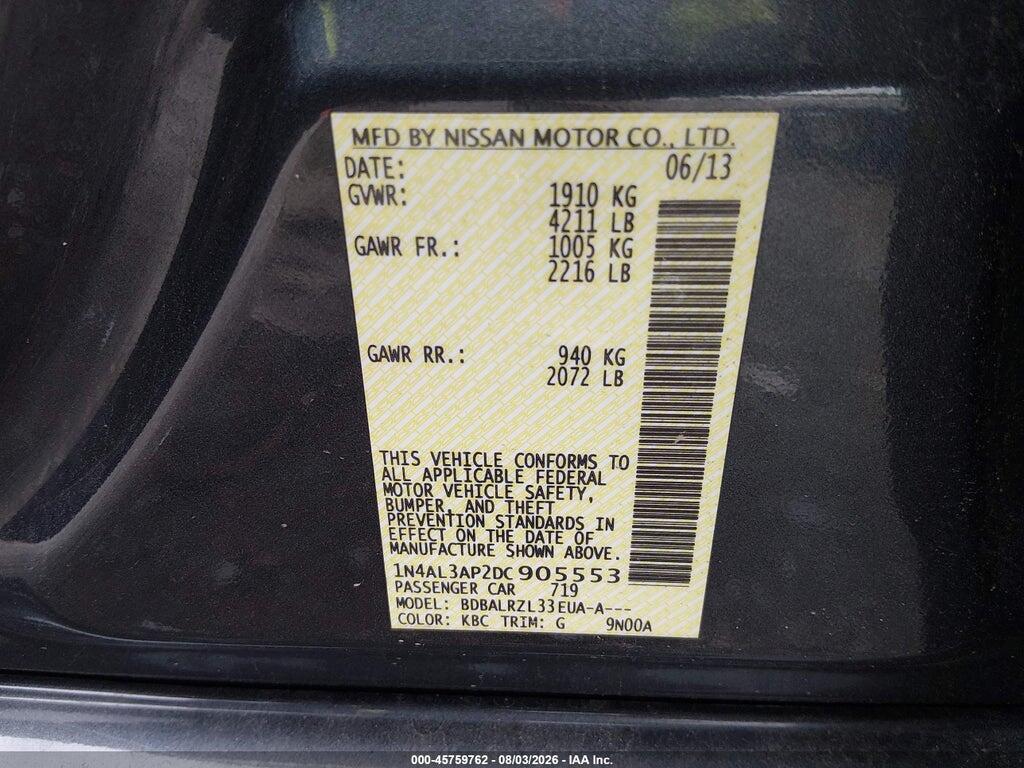 1N4AL3AP2DC905553 2013 NISSAN ALTIMA photo no. 9