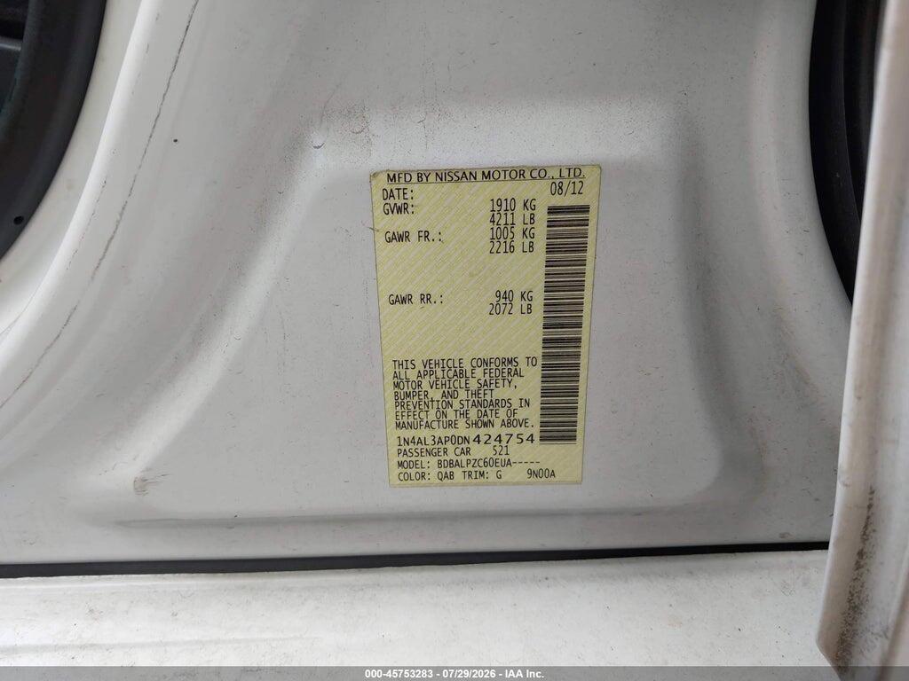 1N4AL3AP0DN424754 2013 NISSAN ALTIMA photo no. 9