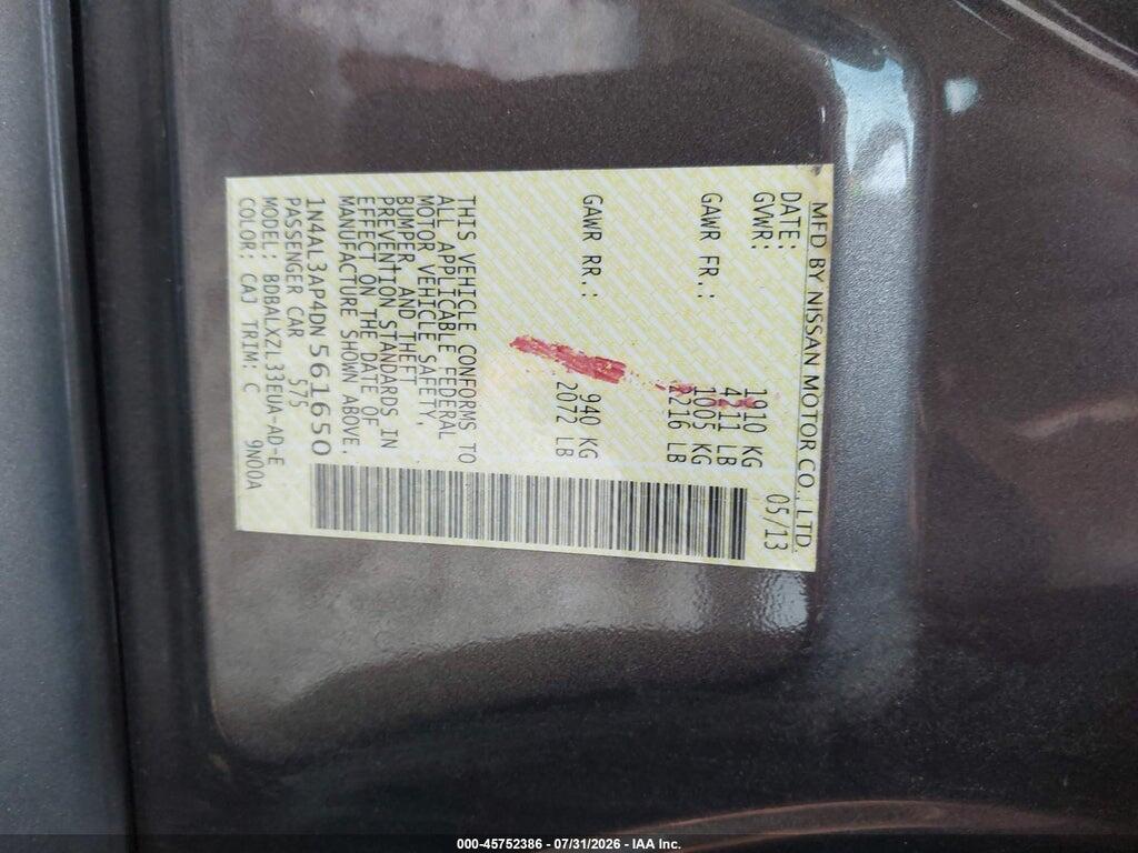 1N4AL3AP4DN561650 2013 NISSAN ALTIMA photo no. 9
