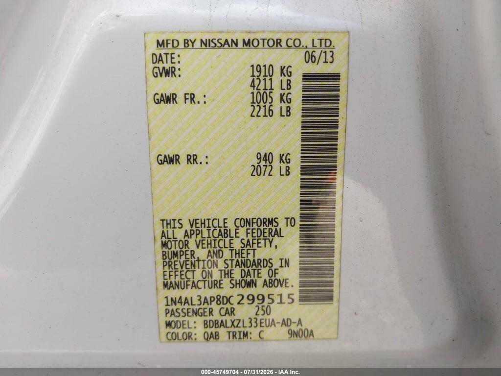 1N4AL3AP8DC299515 2013 NISSAN ALTIMA photo no. 9