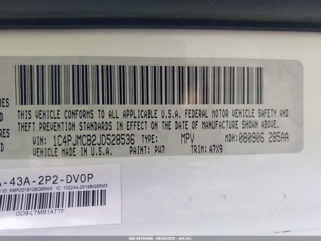 1C4PJMCB2JD528536 2018 JEEP CHEROKEE photo no. 9