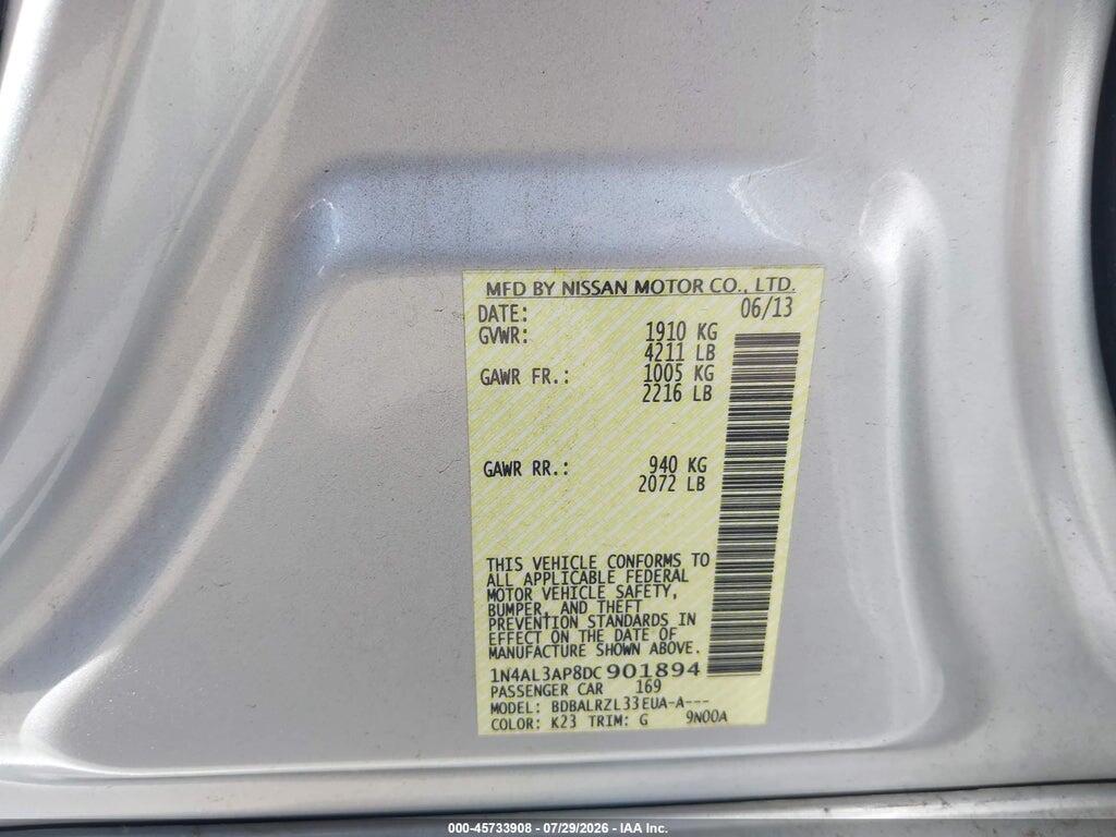 1N4AL3AP8DC901894 2013 NISSAN ALTIMA photo no. 9