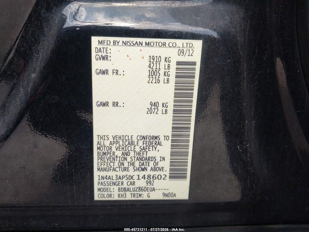 1N4AL3AP5DC148602 2013 NISSAN ALTIMA photo no. 9