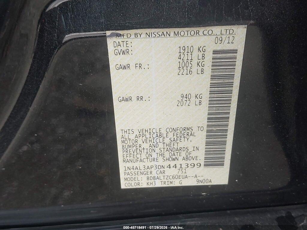 1N4AL3AP3DN441399 2013 NISSAN ALTIMA photo no. 9