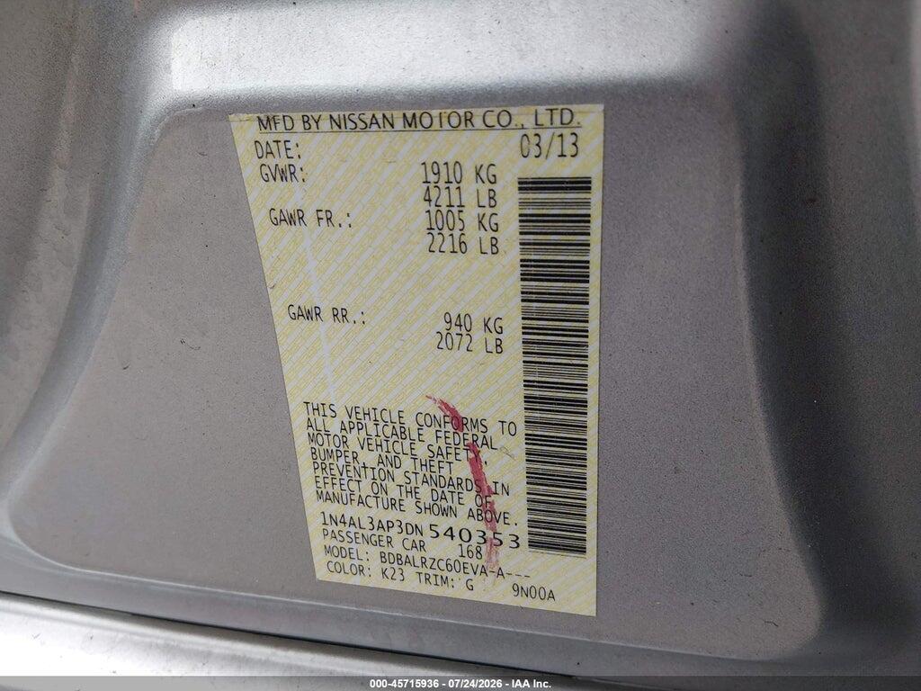 1N4AL3AP3DN540353 2013 NISSAN ALTIMA photo no. 9