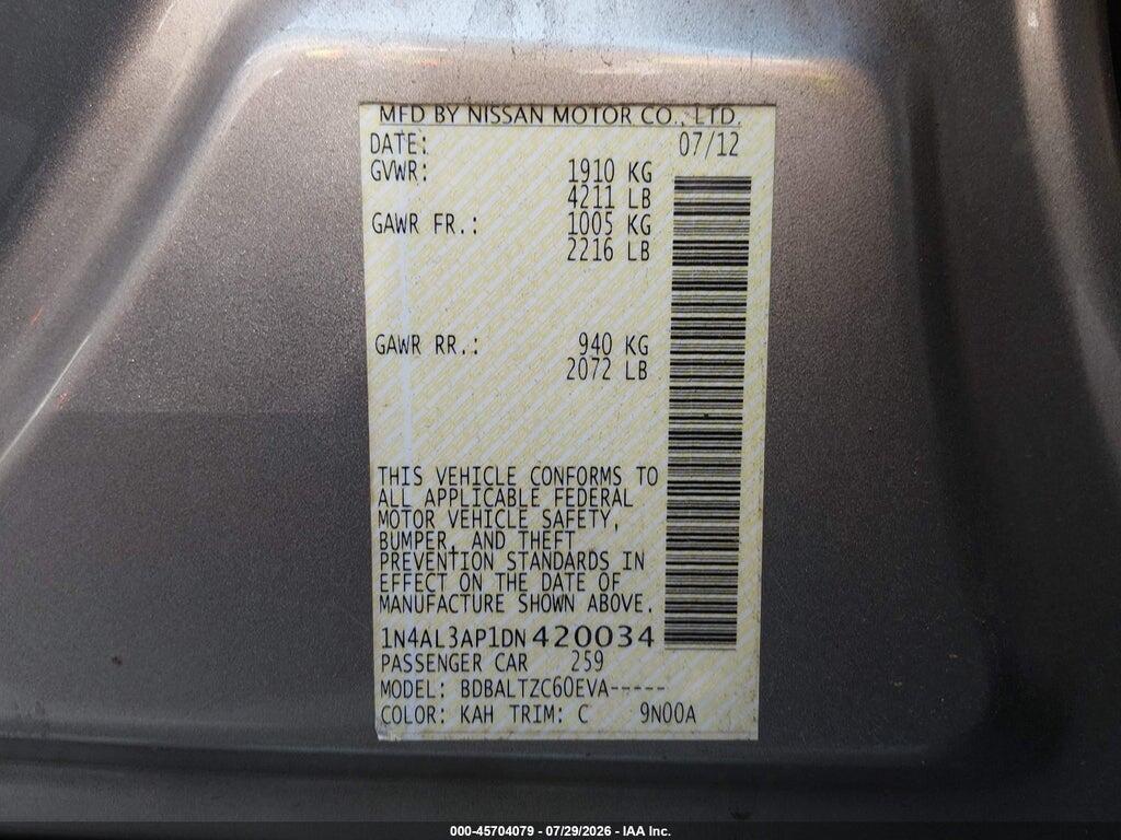 1N4AL3AP1DN420034 2013 NISSAN ALTIMA photo no. 9