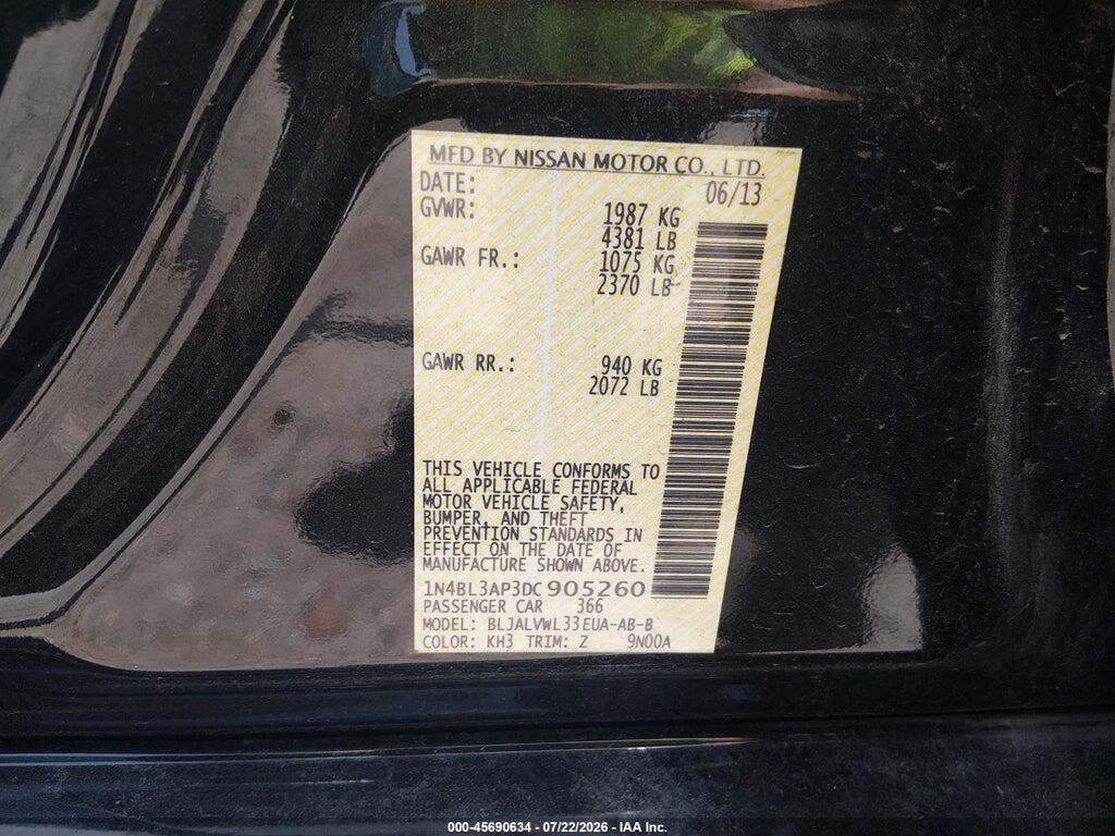 1N4BL3AP3DC905260 2013 NISSAN ALTIMA photo no. 9