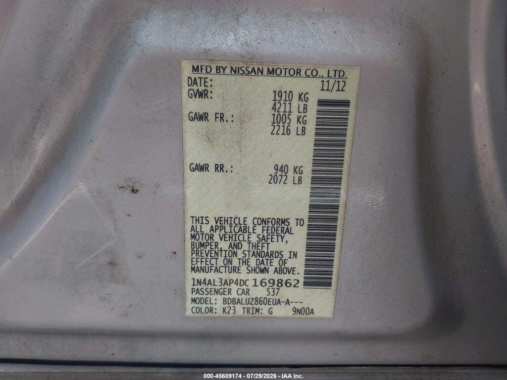 1N4AL3AP4DC169862 2013 NISSAN ALTIMA photo no. 9