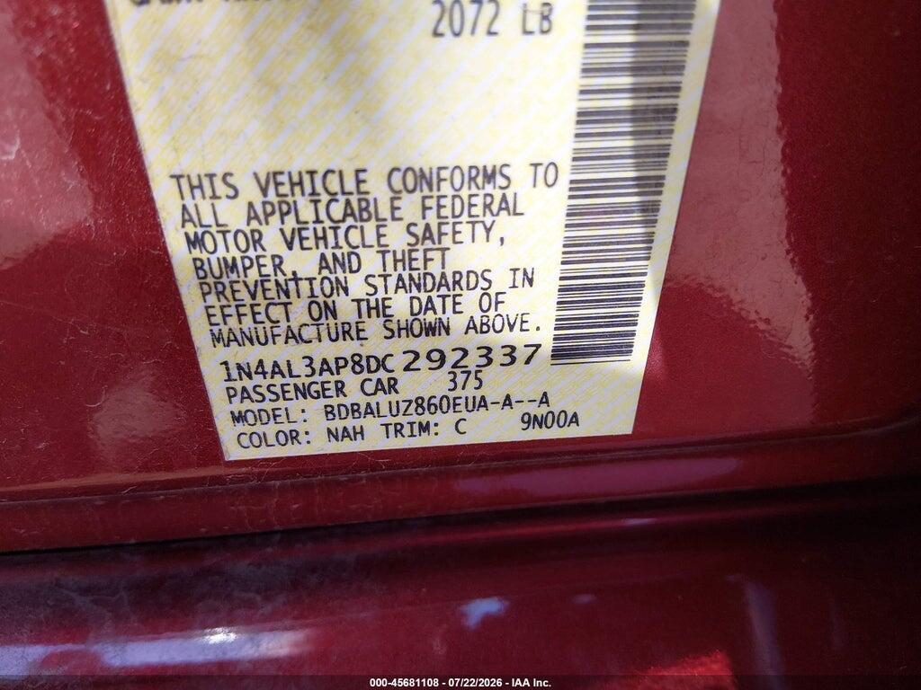 1N4AL3AP8DC292337 2013 NISSAN ALTIMA photo no. 9