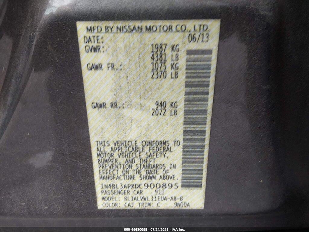 1N4BL3APXDC900895 2013 NISSAN ALTIMA photo no. 9